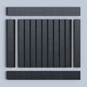 Hiwood Стеновые панели Hiwood цветные LV124 BK114K темно-серый черный